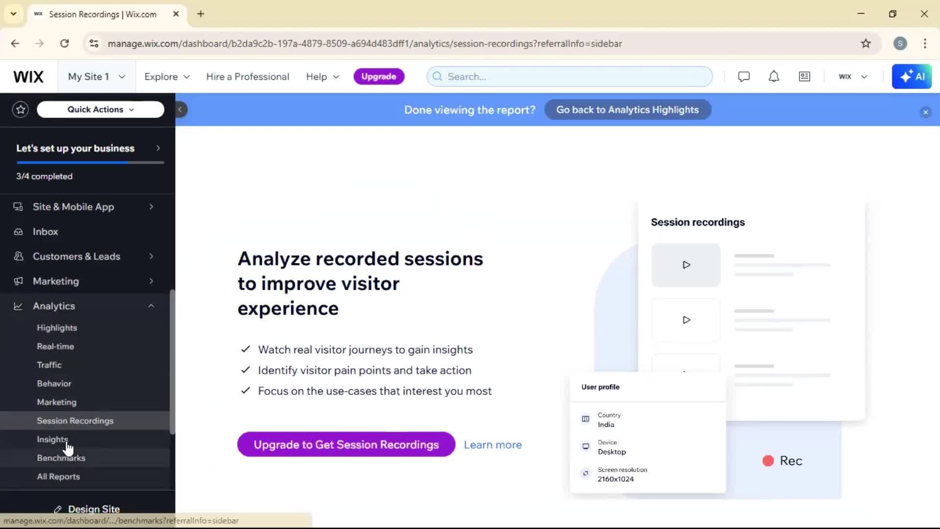 Analytics/Stats screenshot