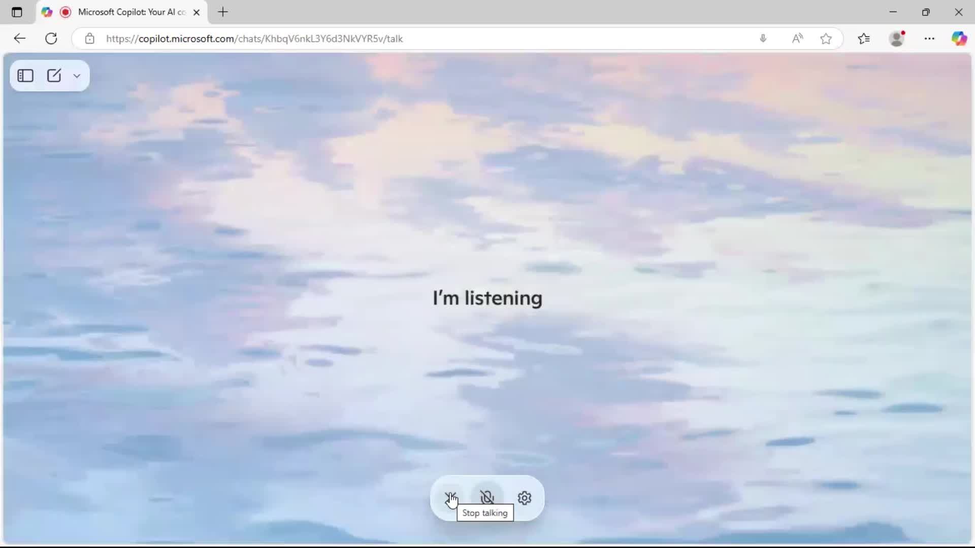 Chat bot screenshot