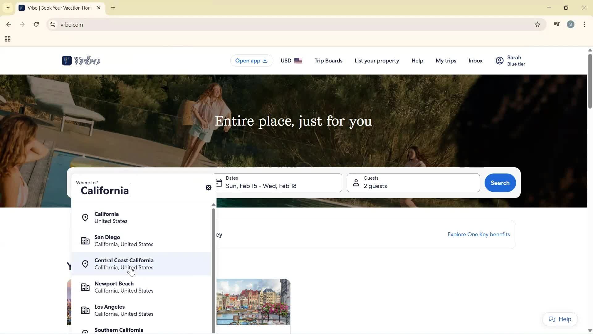 Booking a hotel screenshot