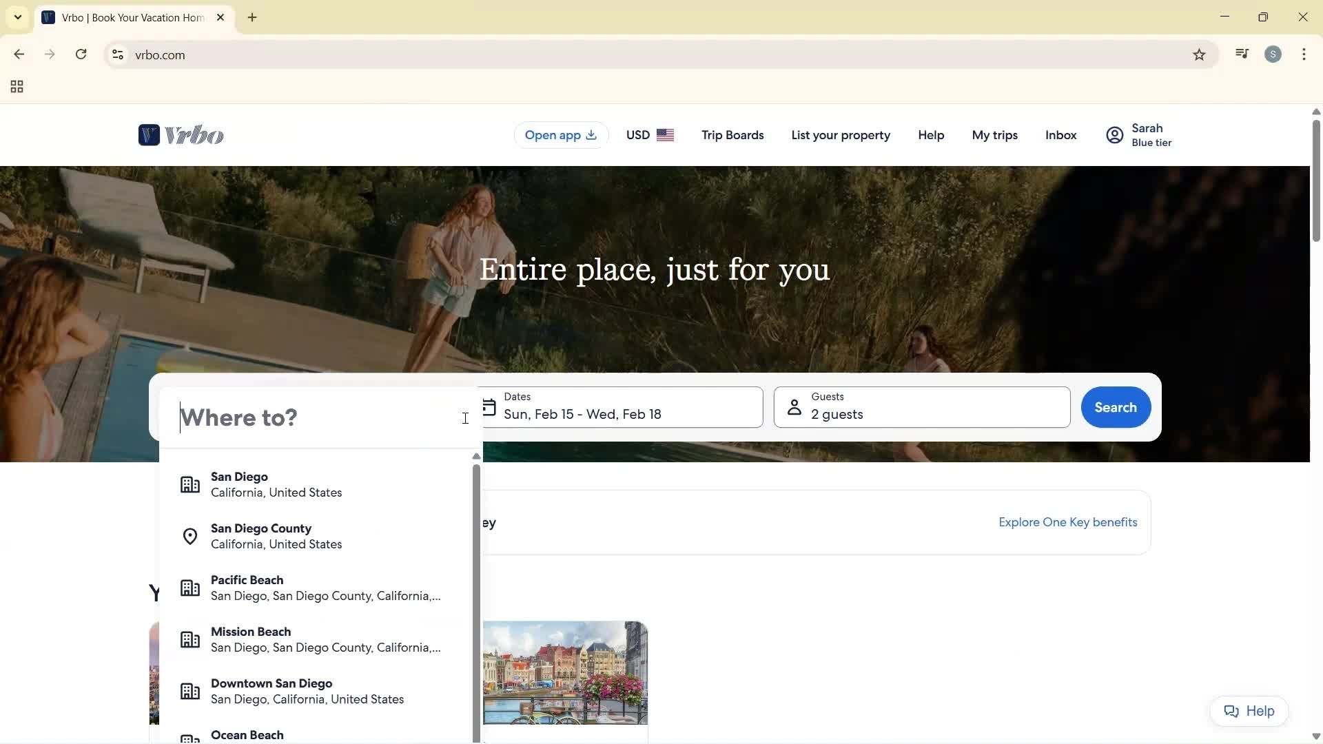 Booking a hotel screenshot