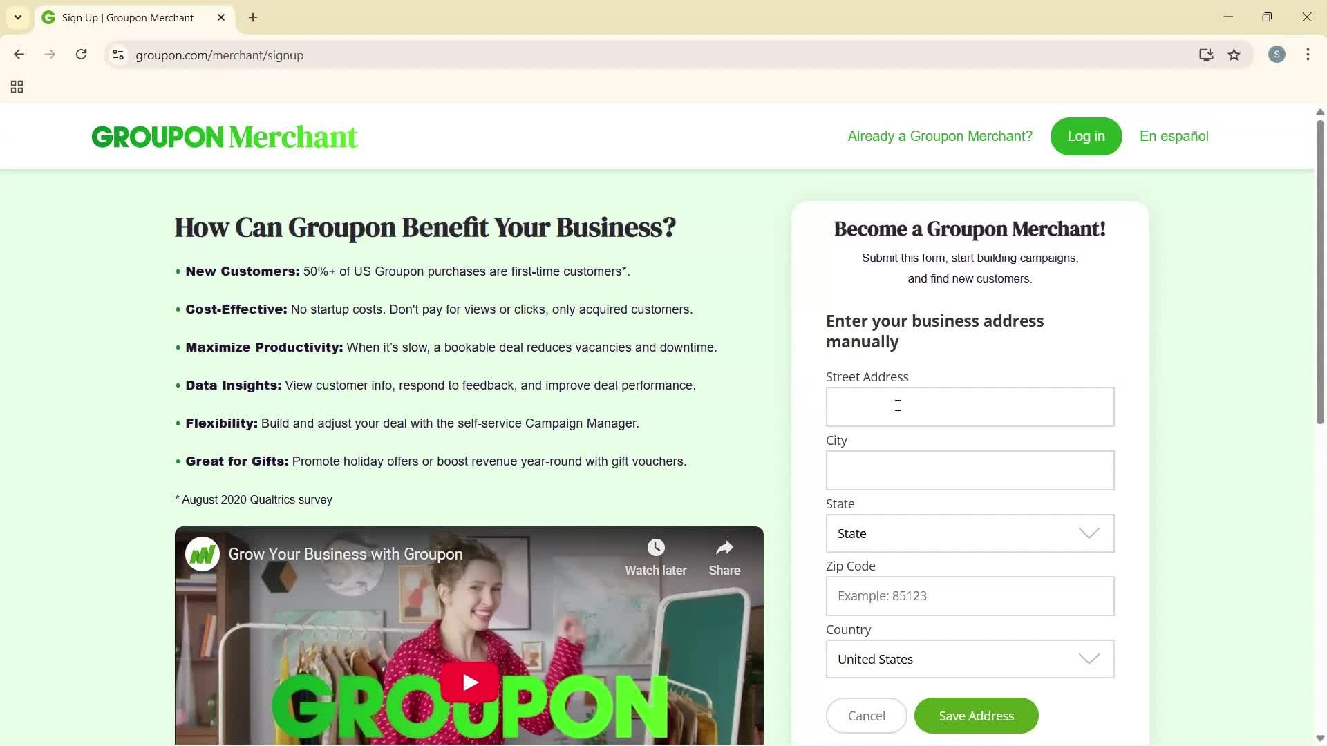 Becoming a seller screenshot