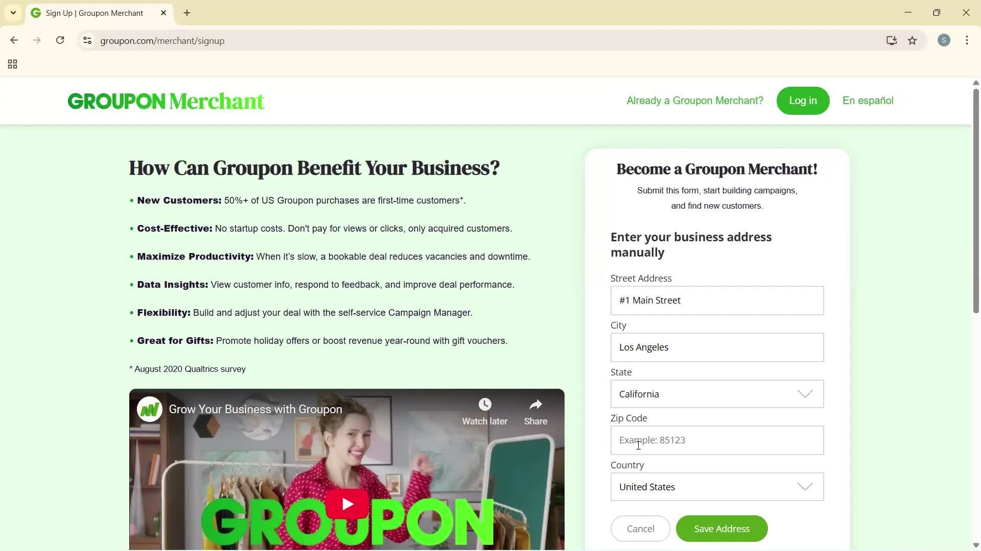 Becoming a seller screenshot