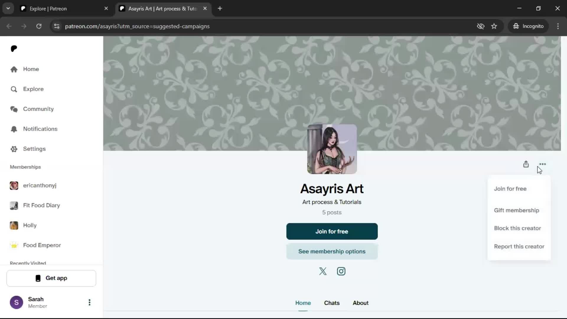 Blocking a user on Patreon video thumbnail