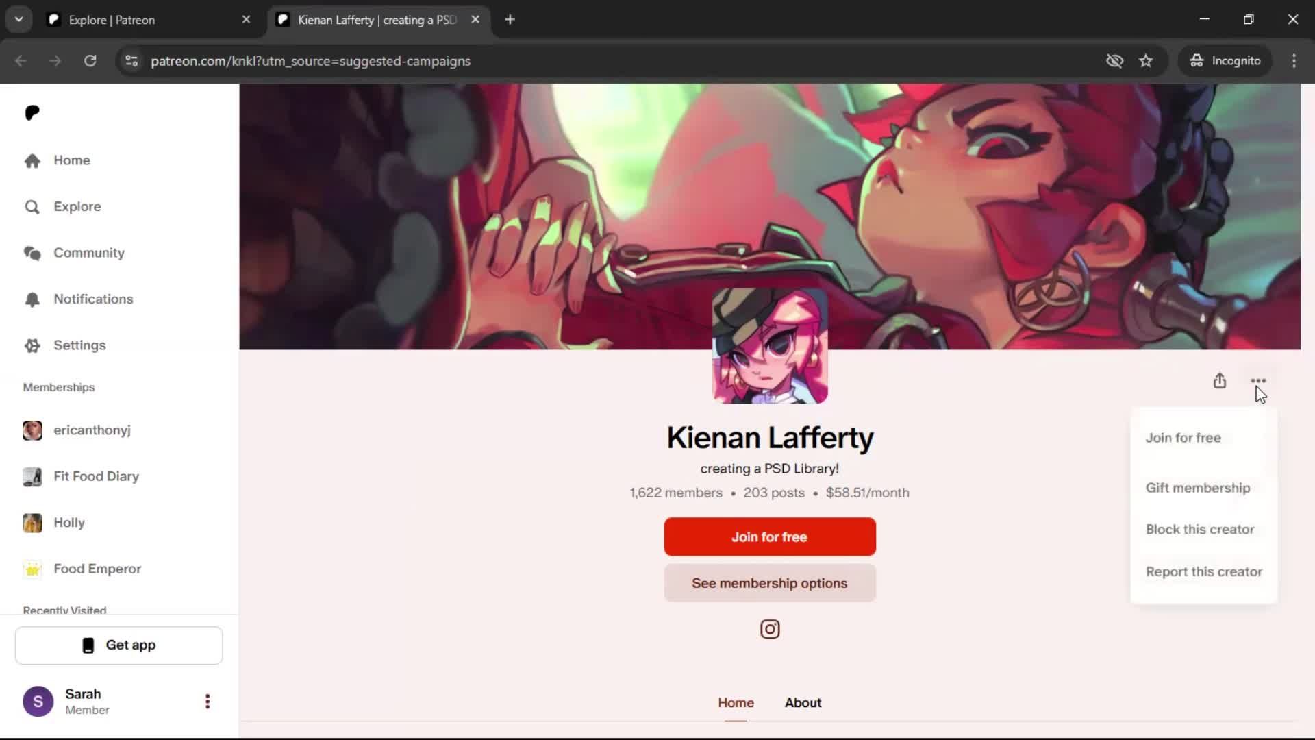 Blocking a user on Patreon video thumbnail