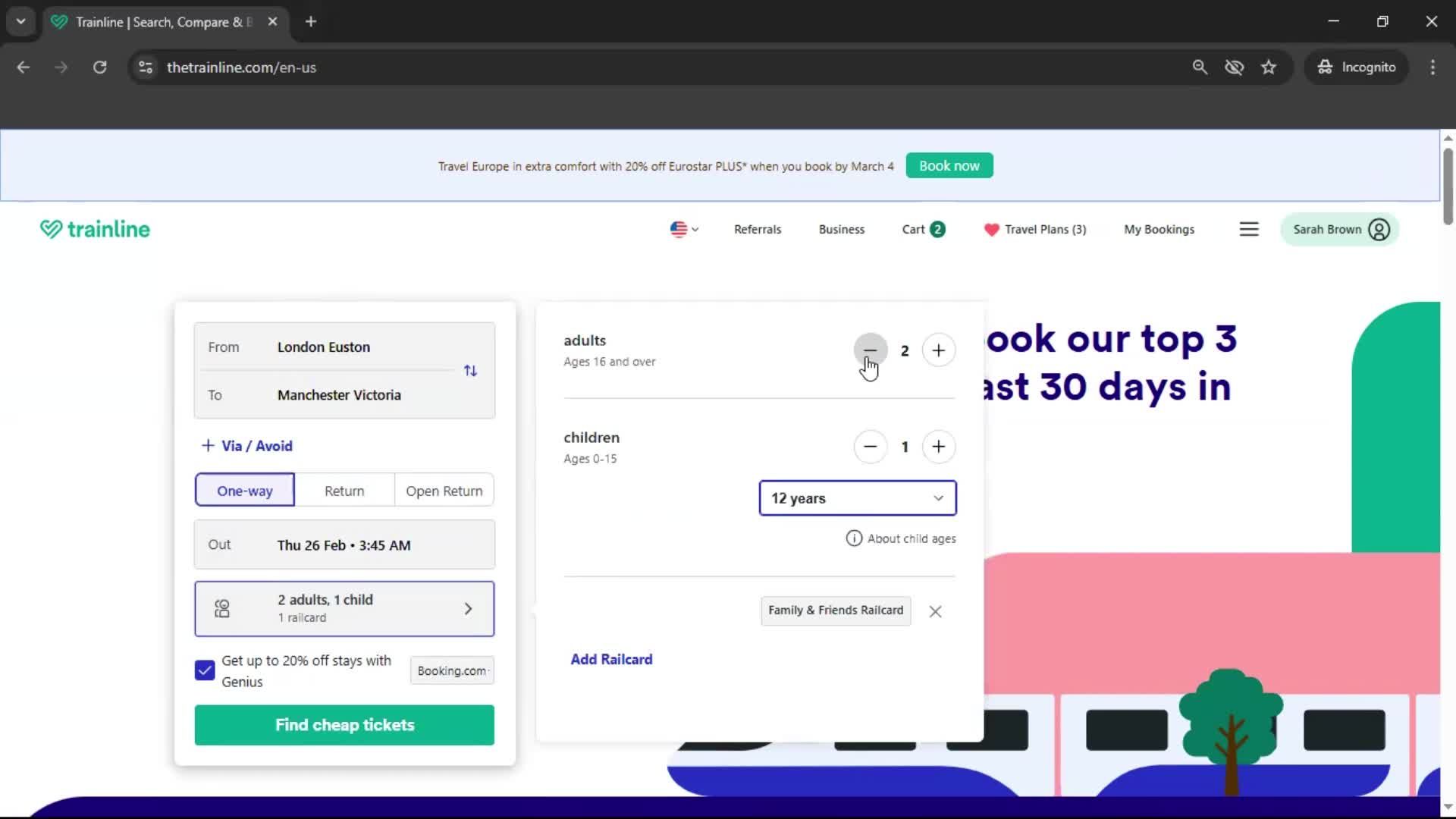 Booking transport screenshot