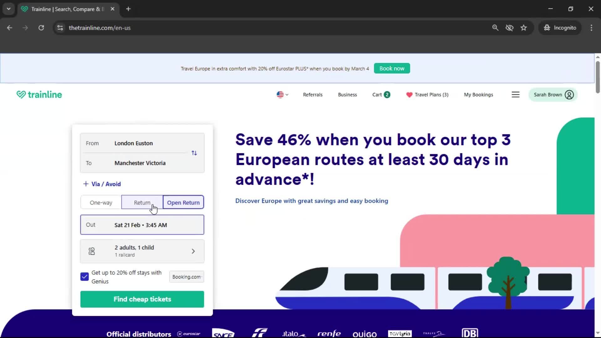 Booking transport screenshot