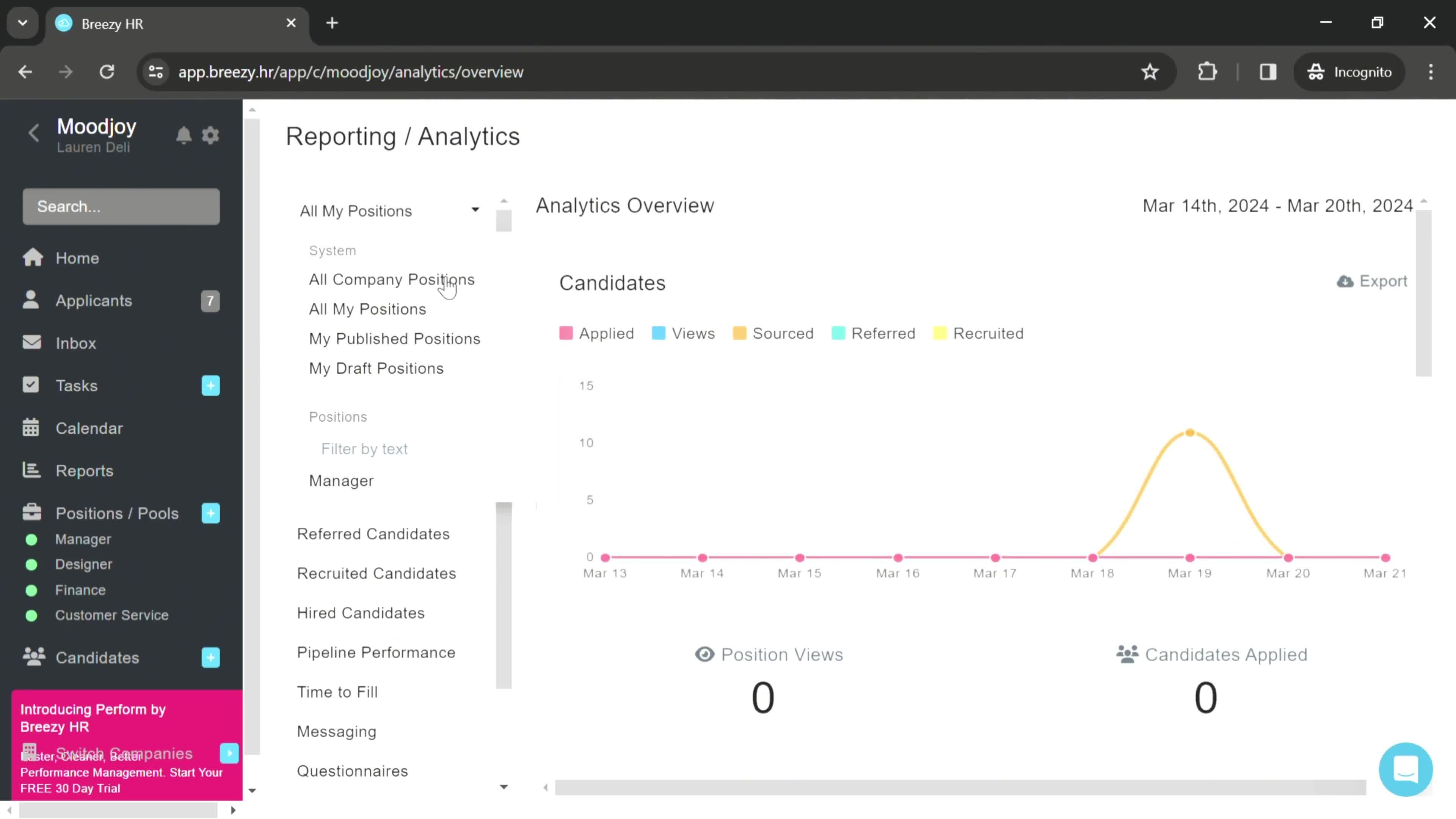 Analytics/Stats screenshot