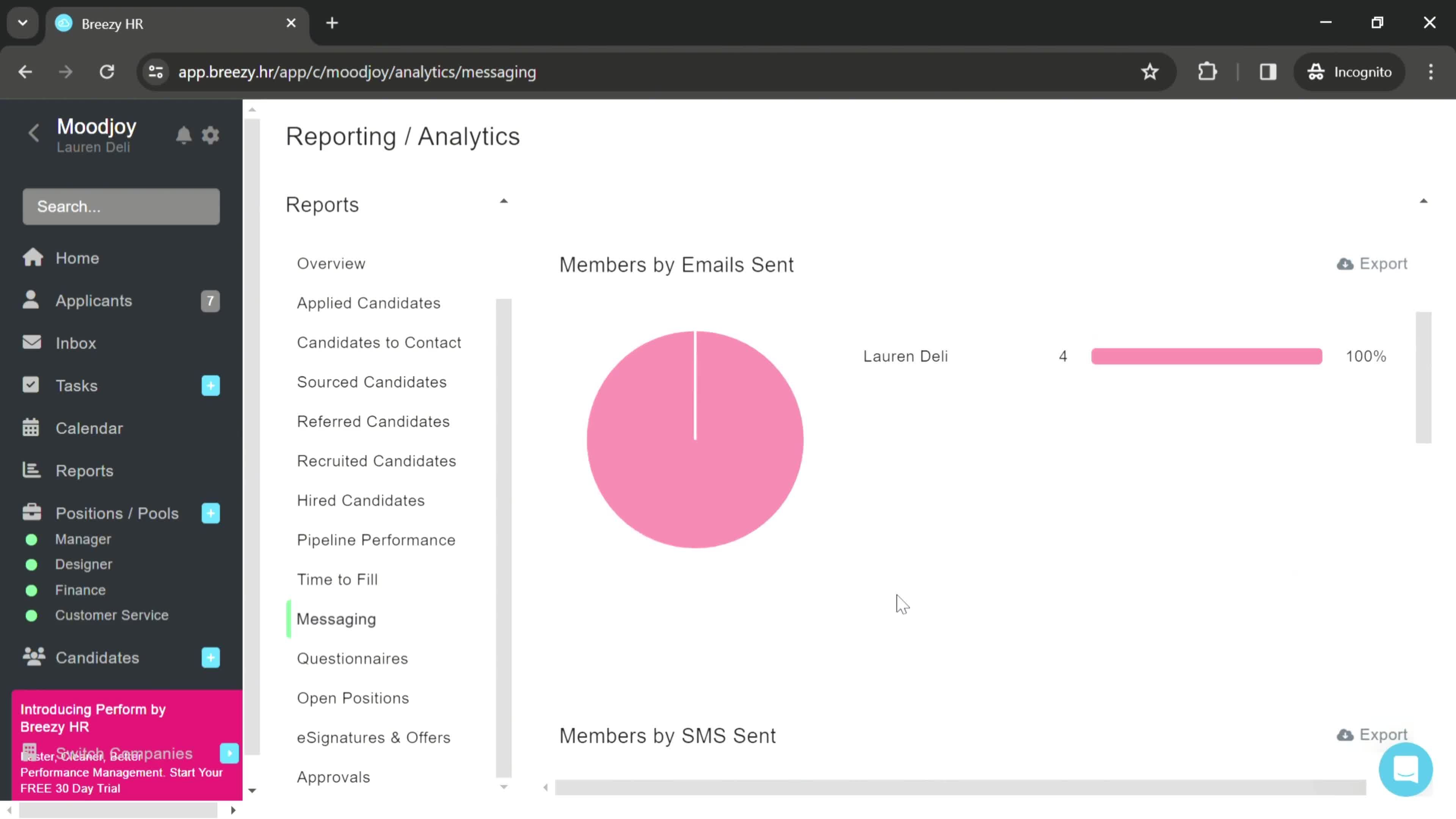 Analytics/Stats screenshot