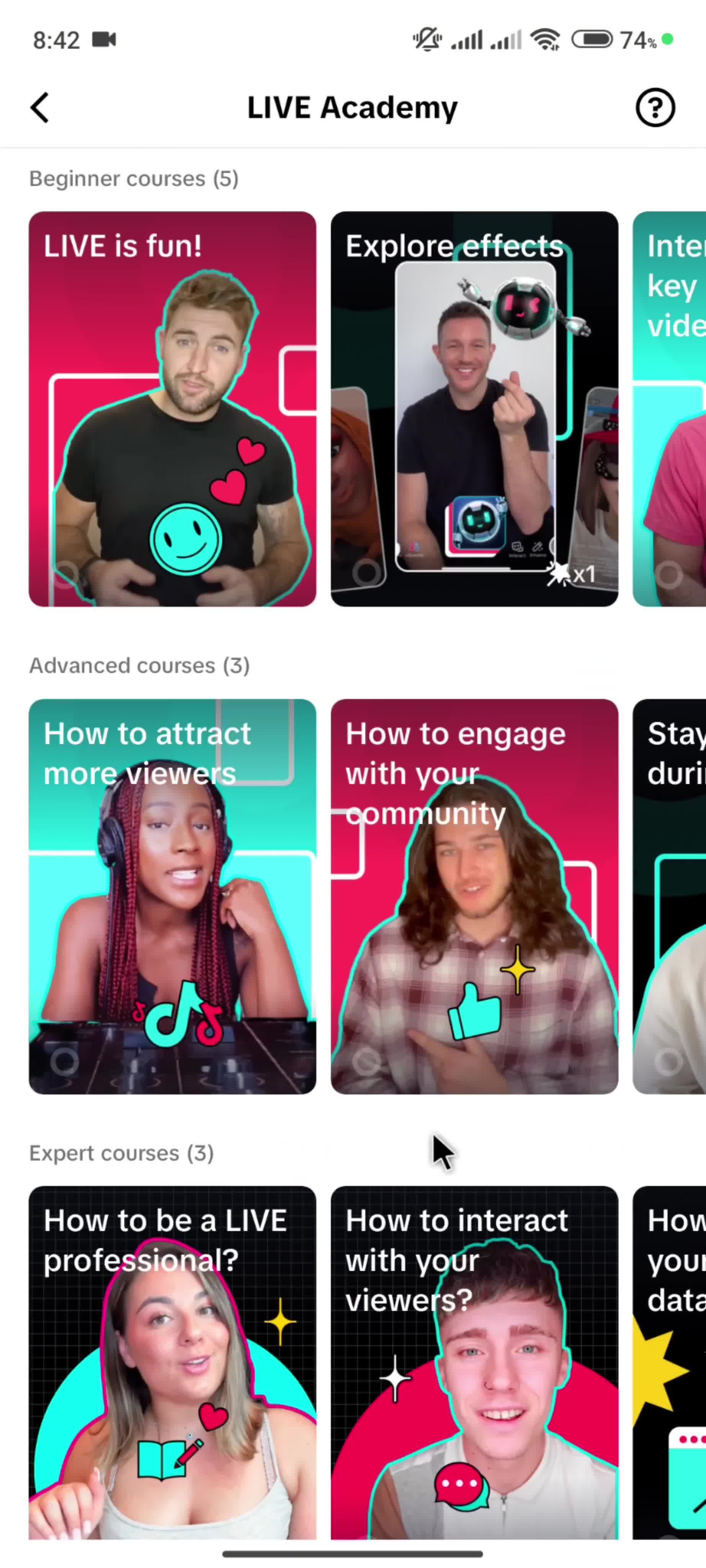 Browsing Tiktok studio on TikTok video thumbnail