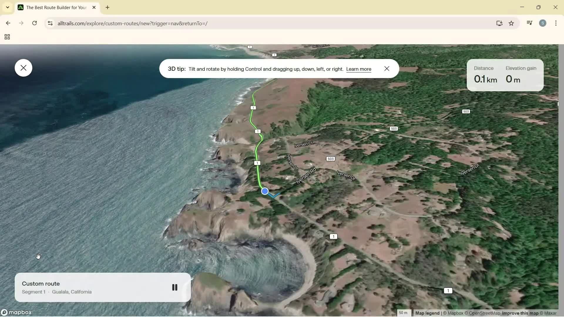 Creating a route screenshot