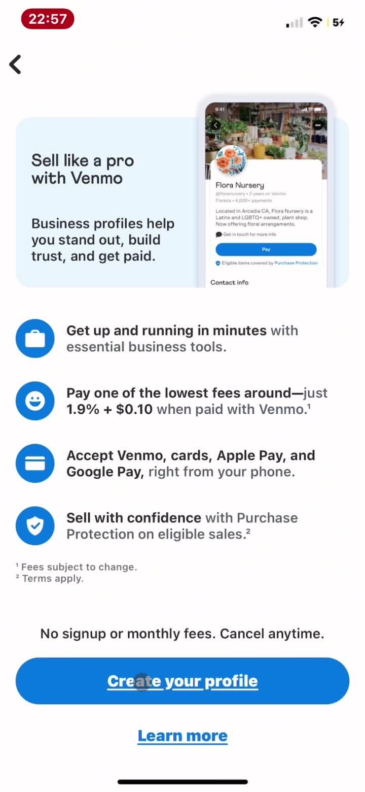 Creating a business profile on Venmo video thumbnail