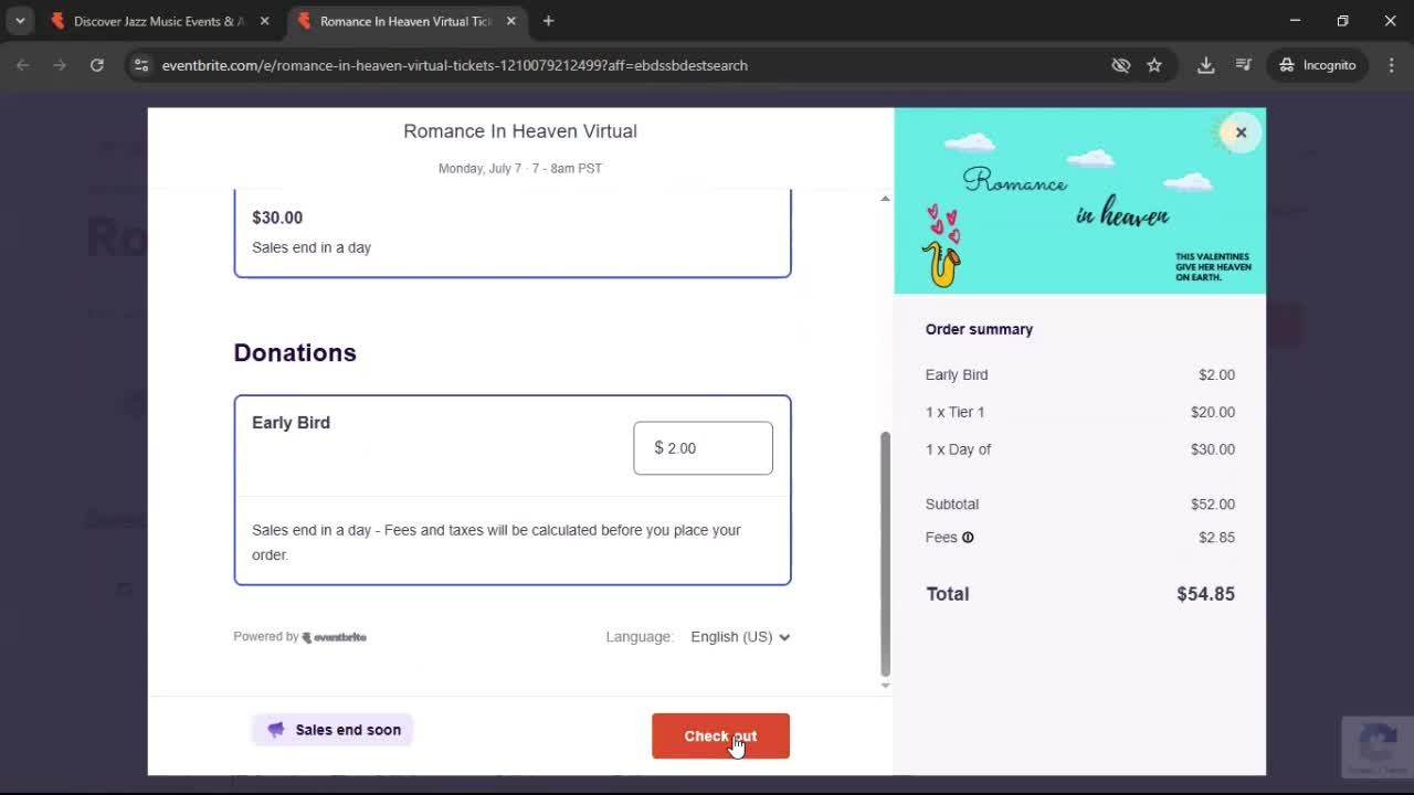 Buying a ticket screenshot