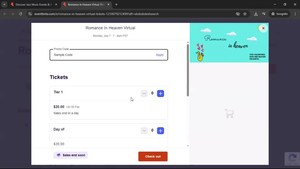 Buying a ticket screenshot