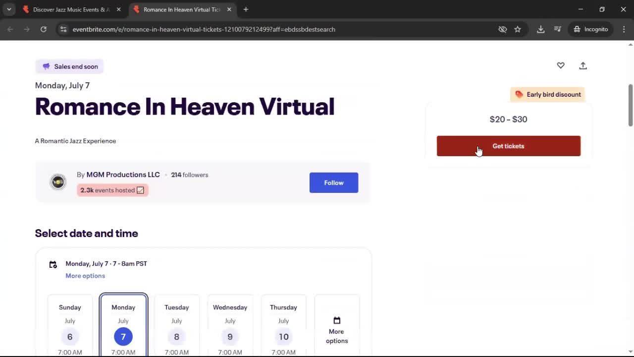 Buying a ticket screenshot