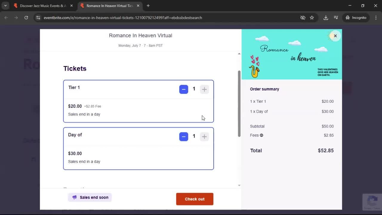 Buying a ticket screenshot