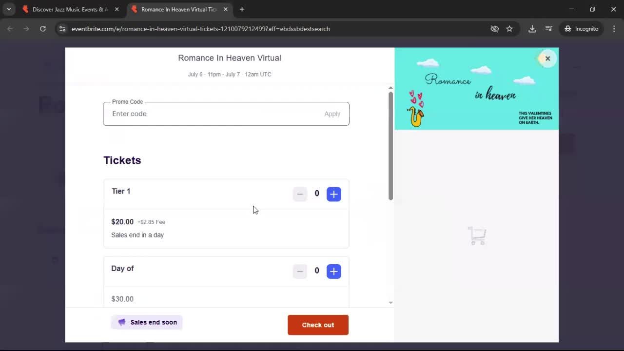 Buying a ticket screenshot