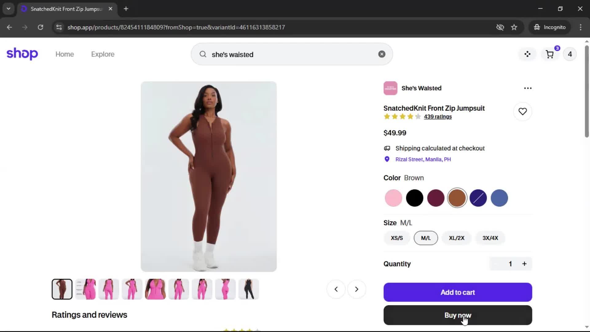 Buying something screenshot