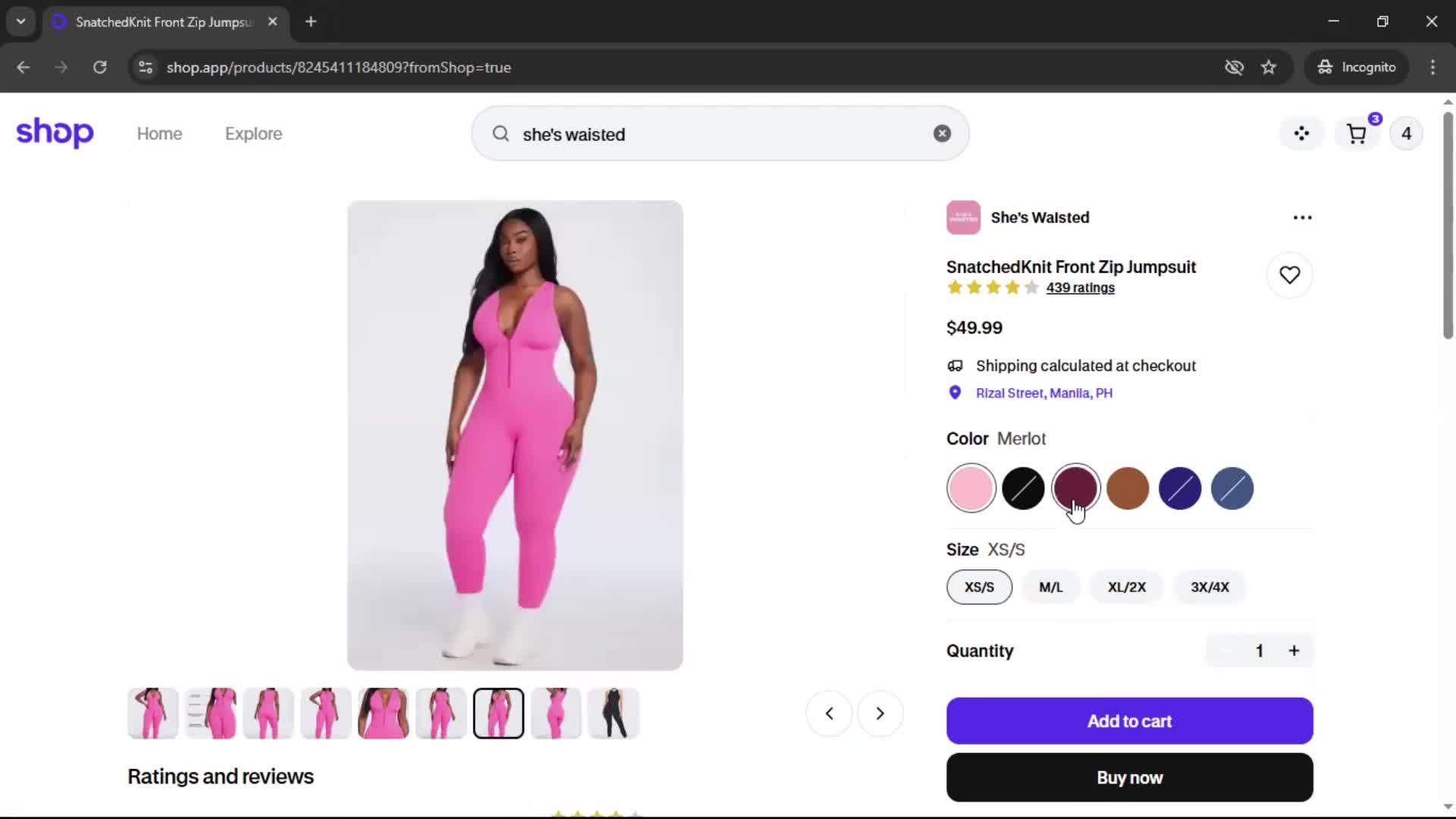 Buying something screenshot
