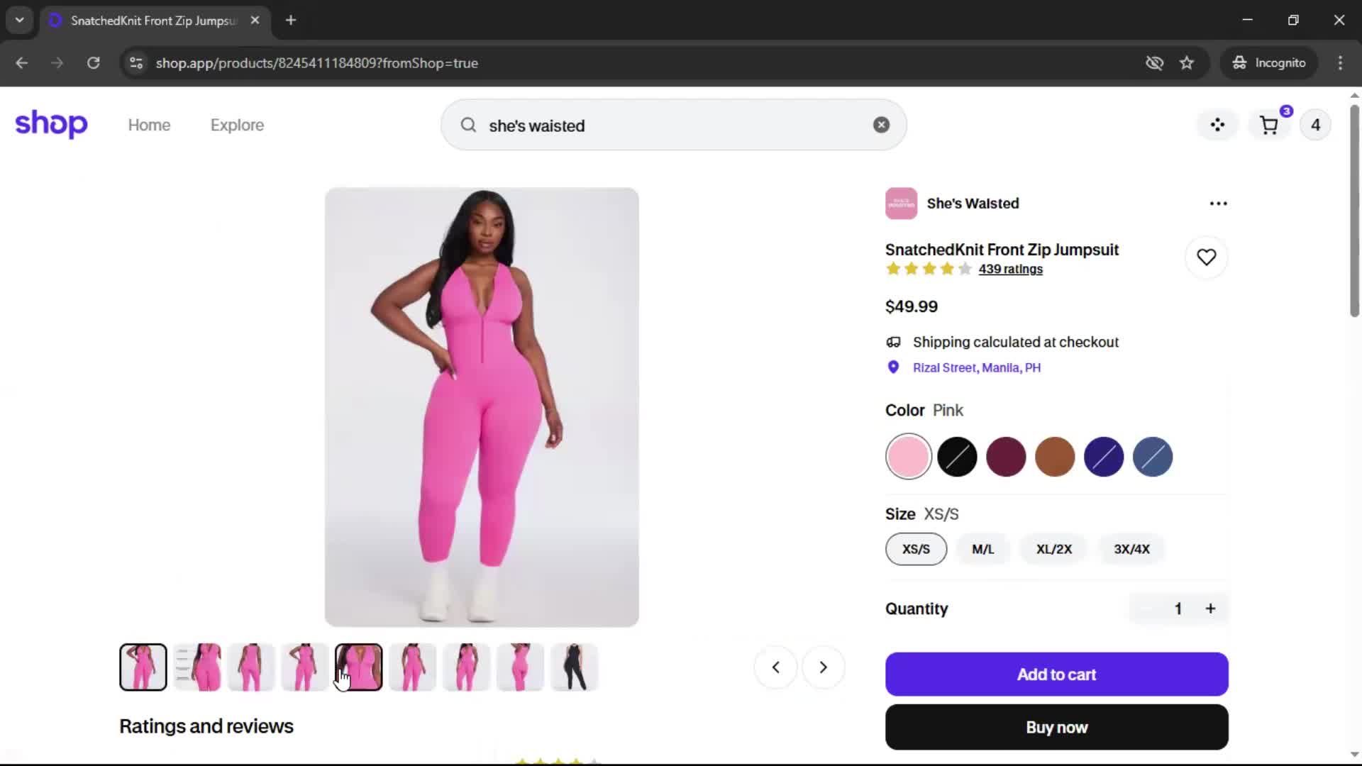 Buying something screenshot