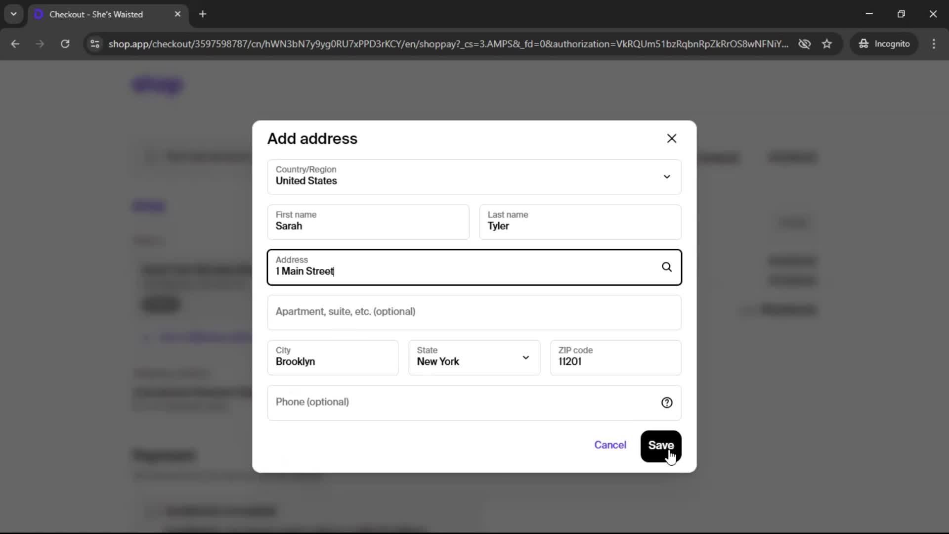 Buying something screenshot