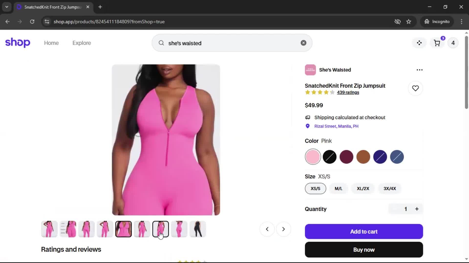 Buying something screenshot