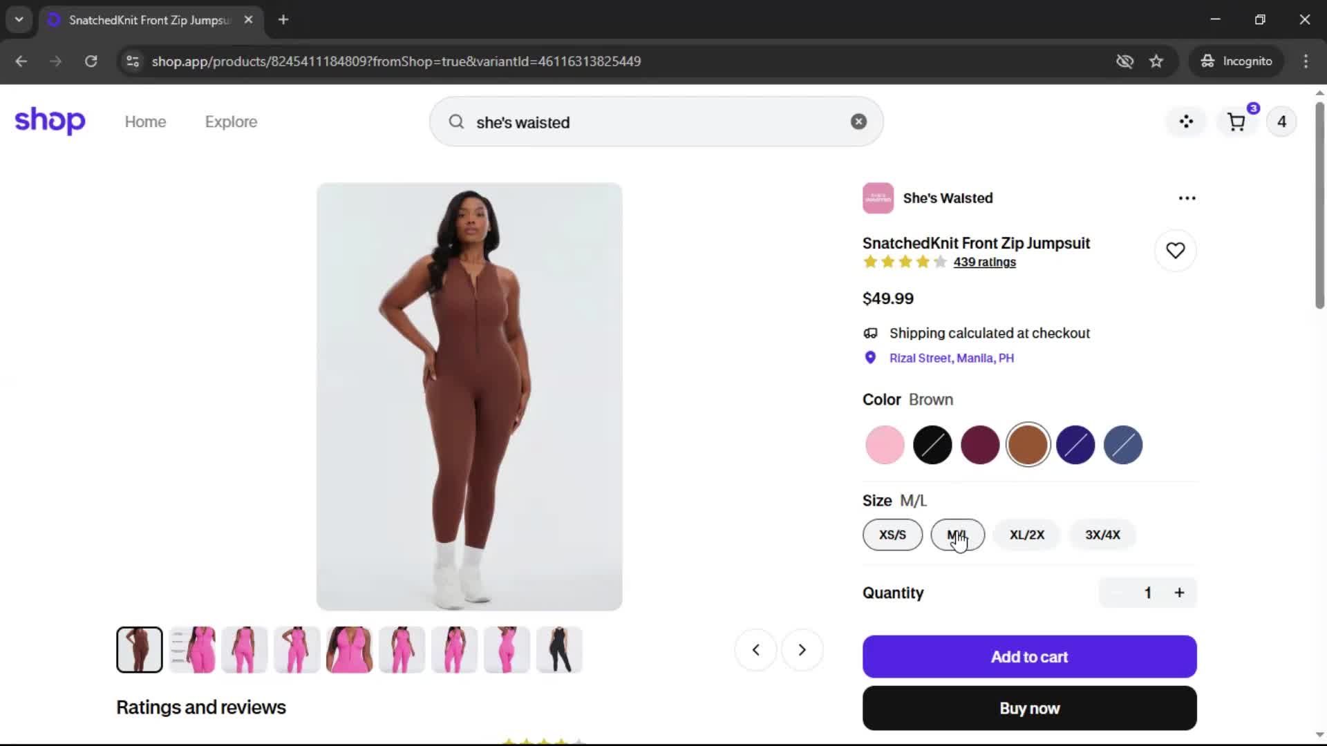 Buying something screenshot