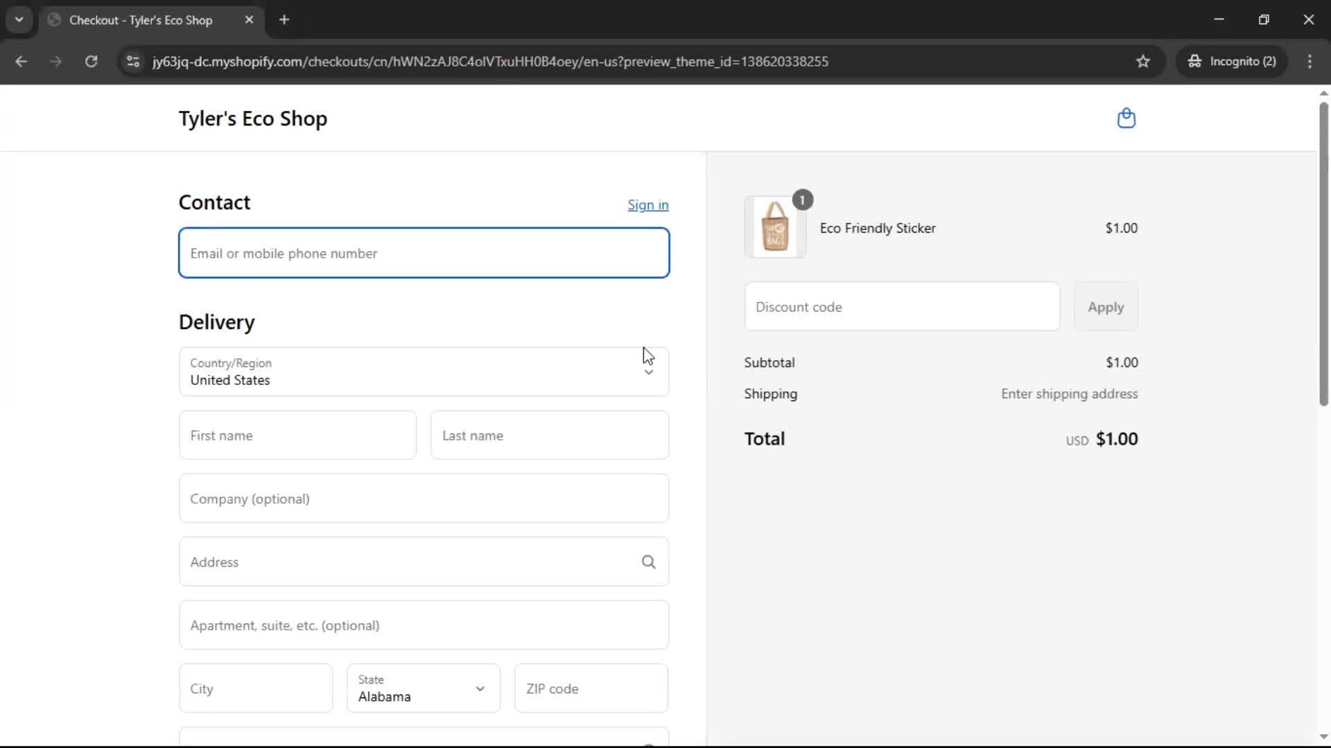 Buying something on Shopify video thumbnail