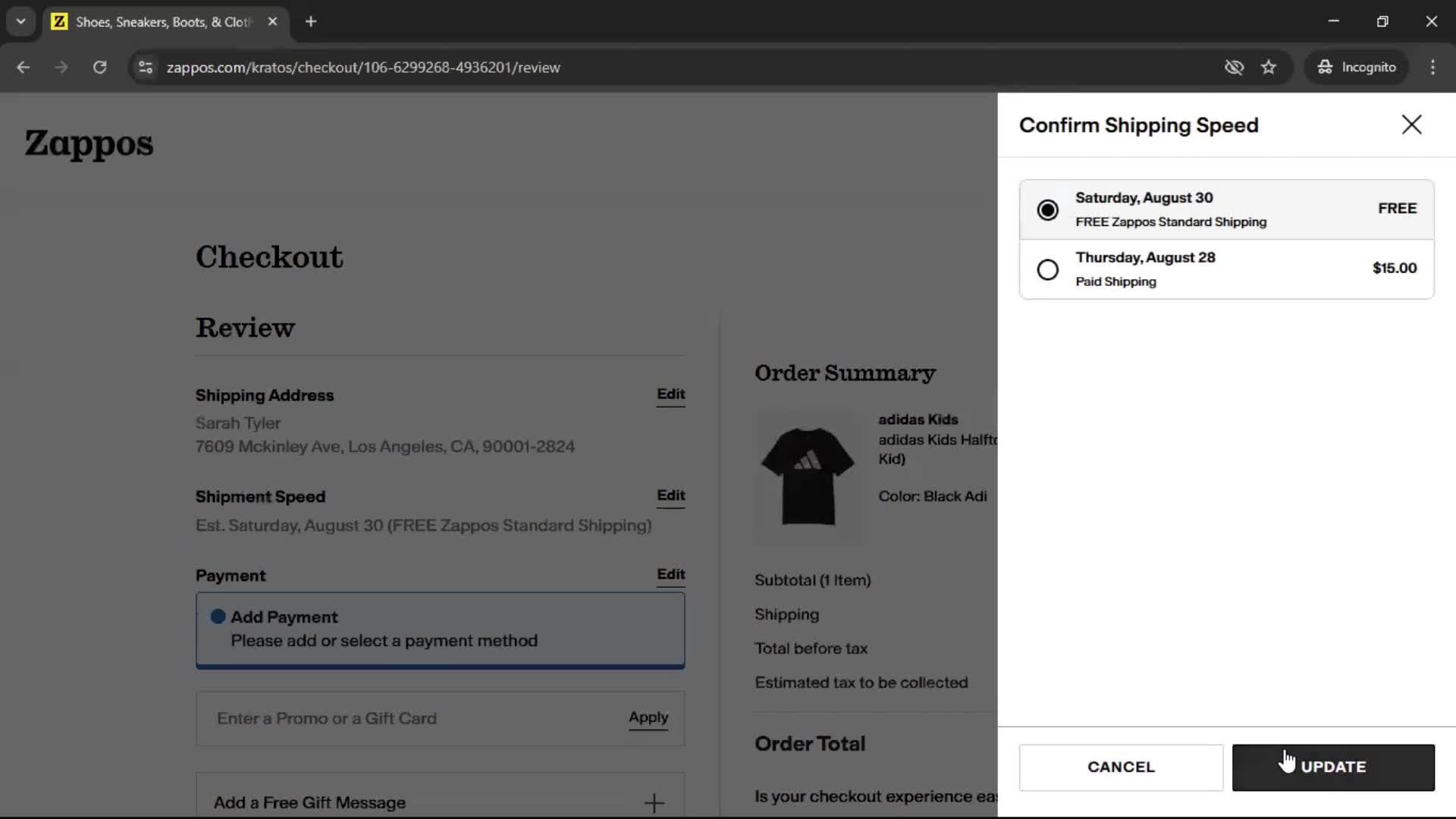 Buying something on Zappos video thumbnail