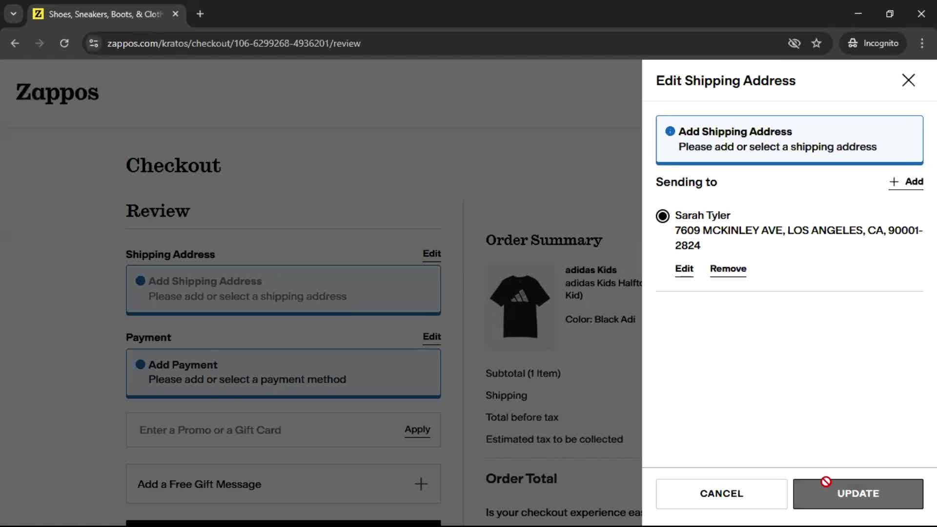 Buying something screenshot