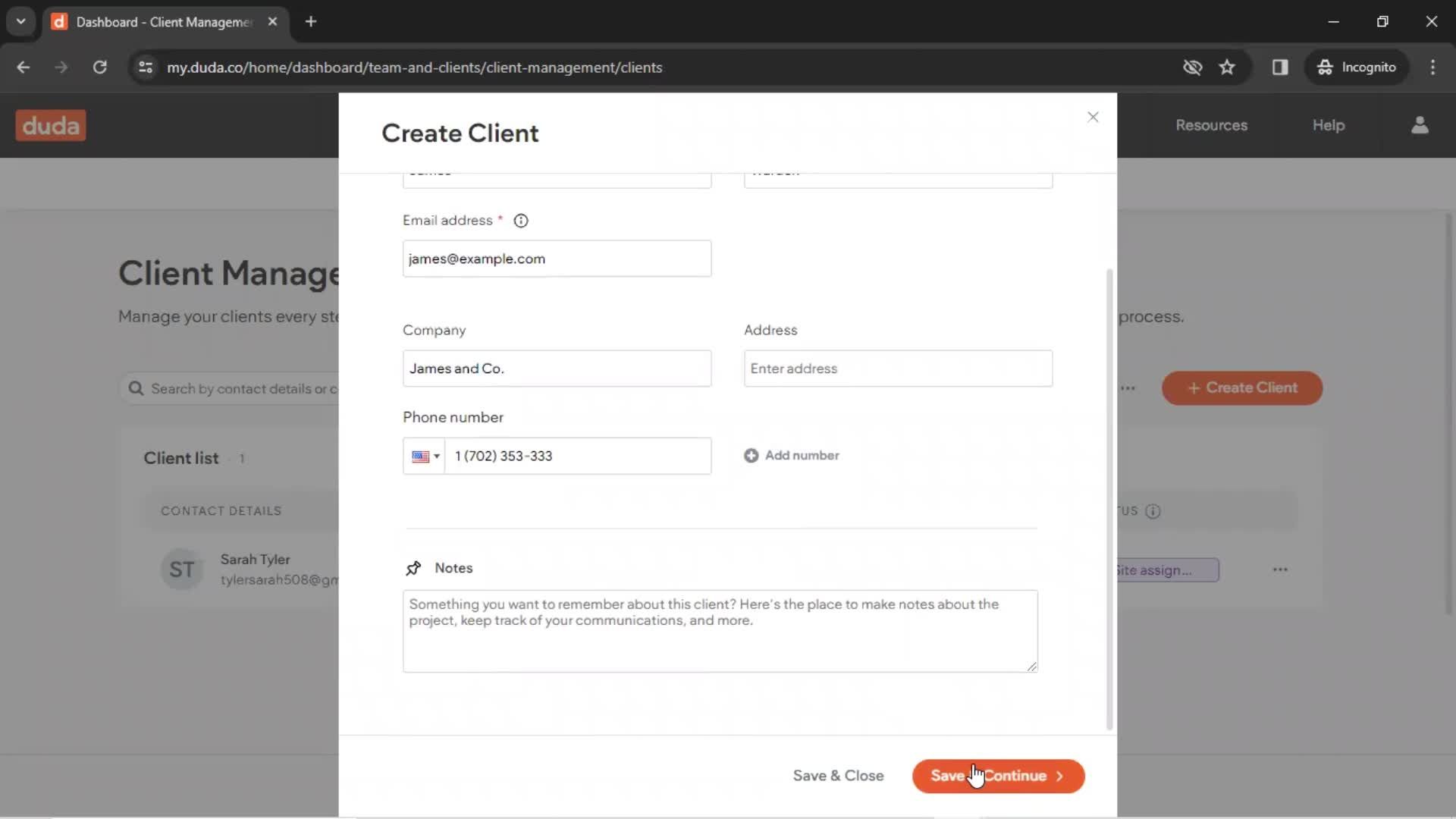 CRM screenshot