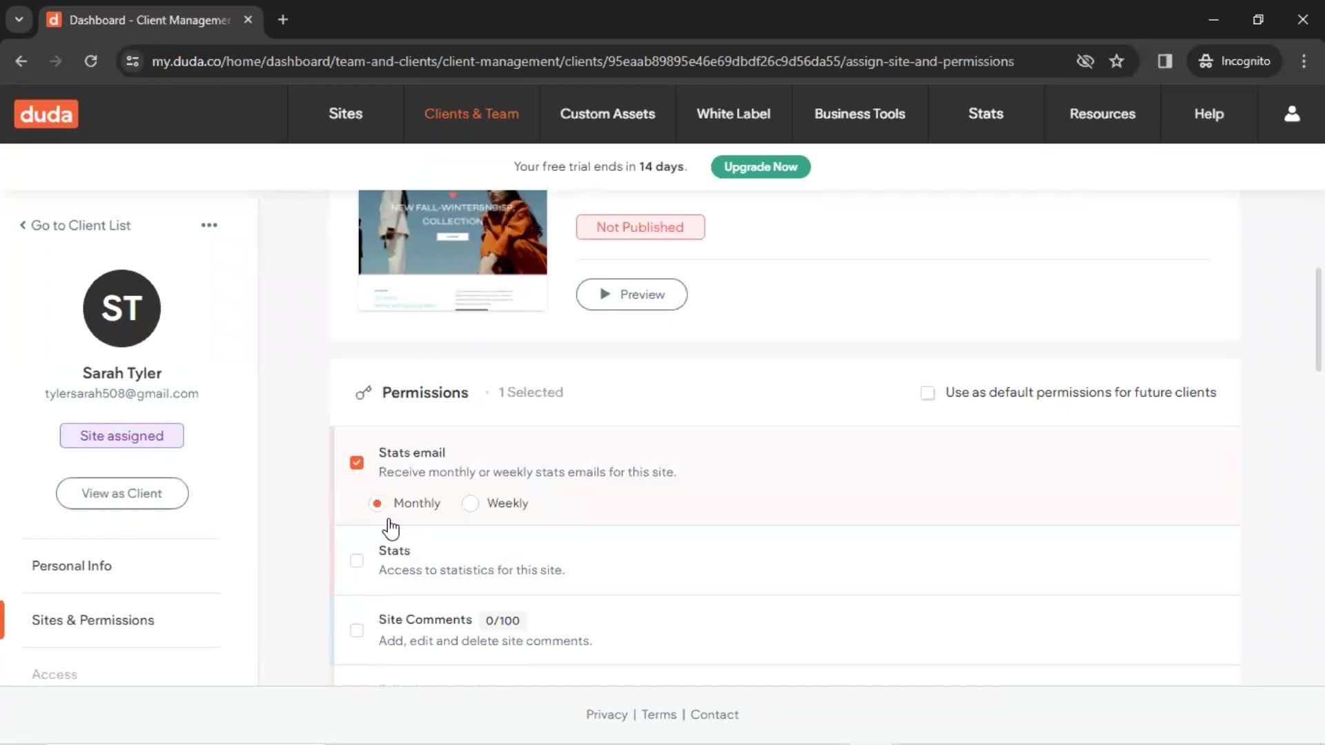 CRM screenshot