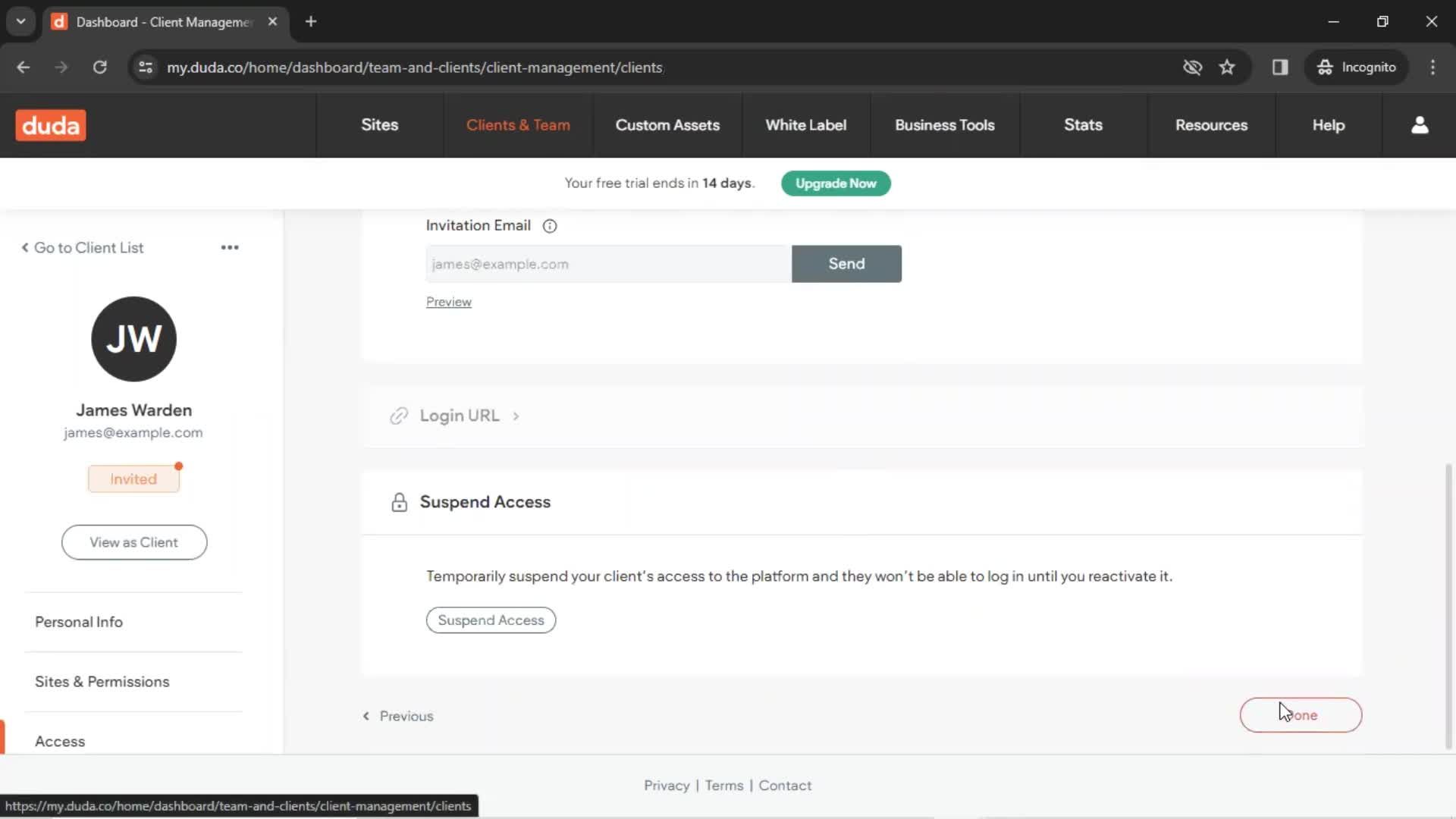 CRM screenshot