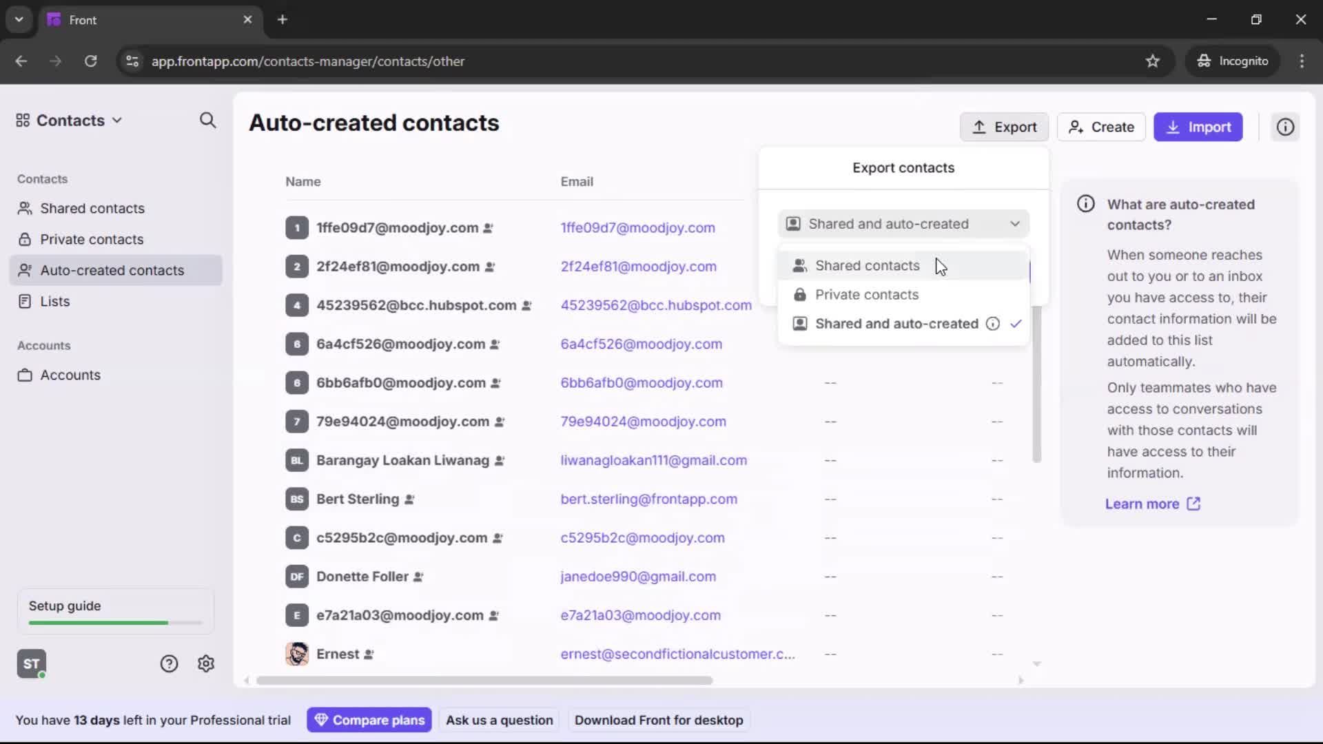 CRM screenshot