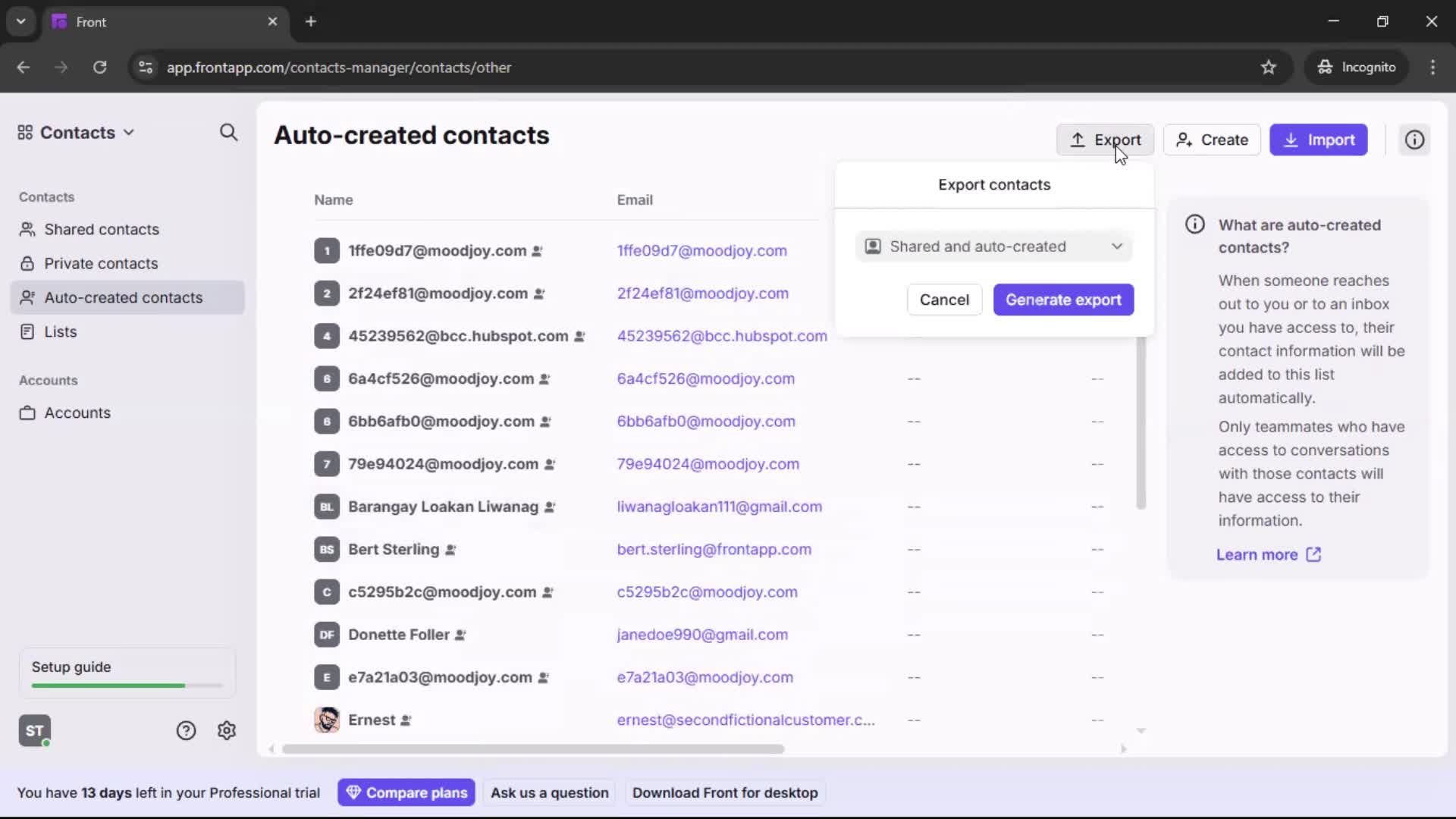 CRM screenshot