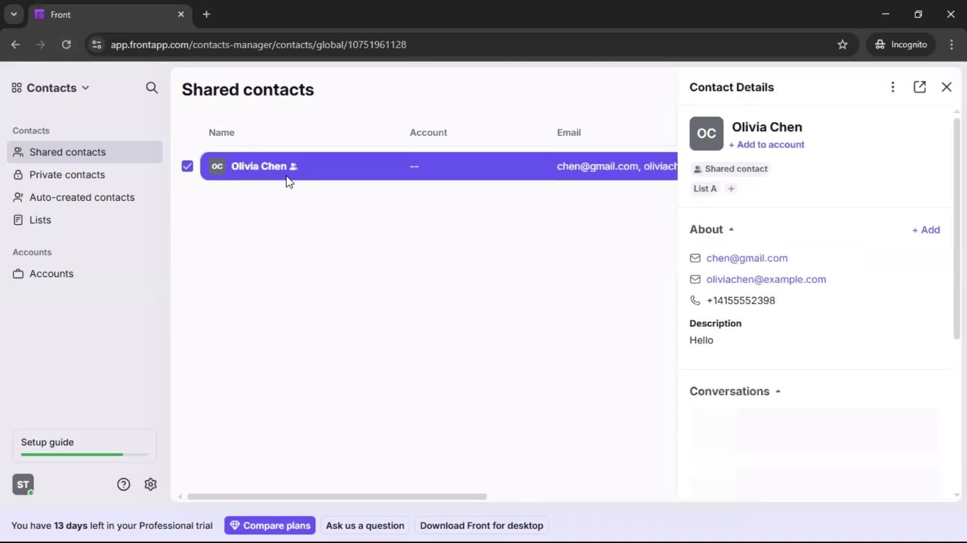 CRM screenshot