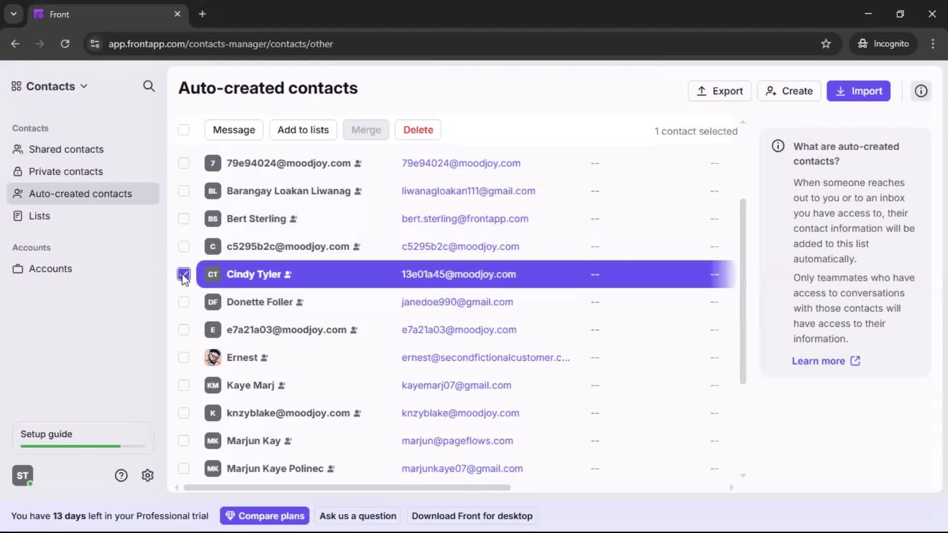 CRM screenshot