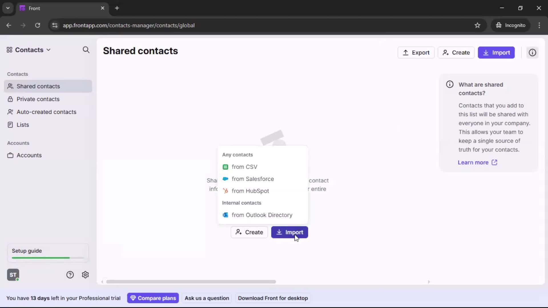 CRM screenshot