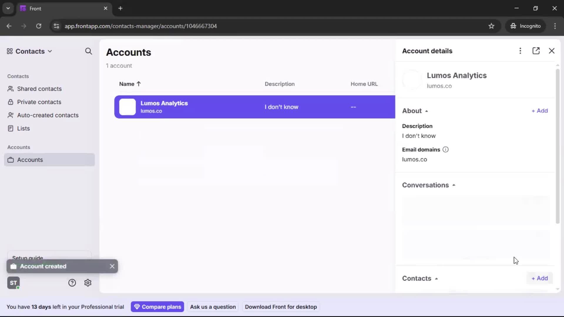 CRM screenshot