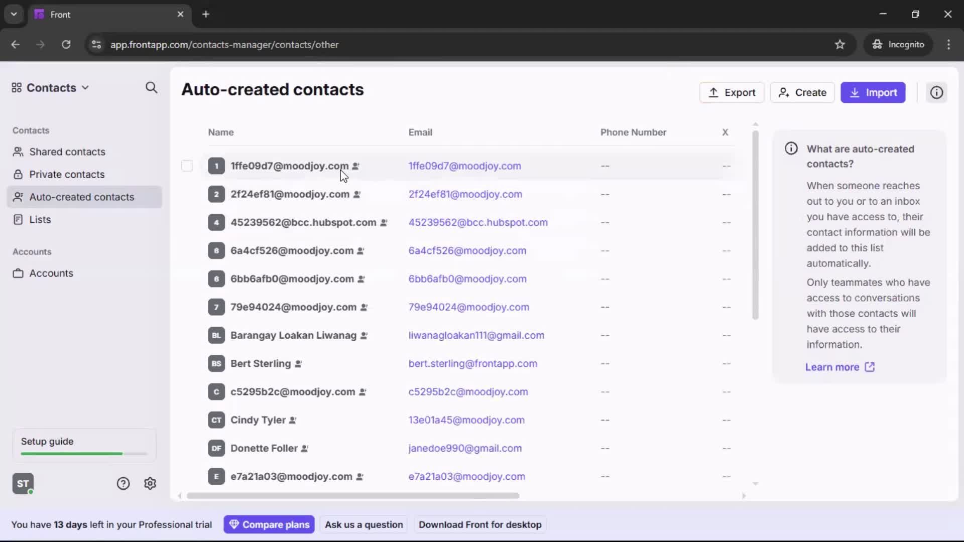 CRM screenshot