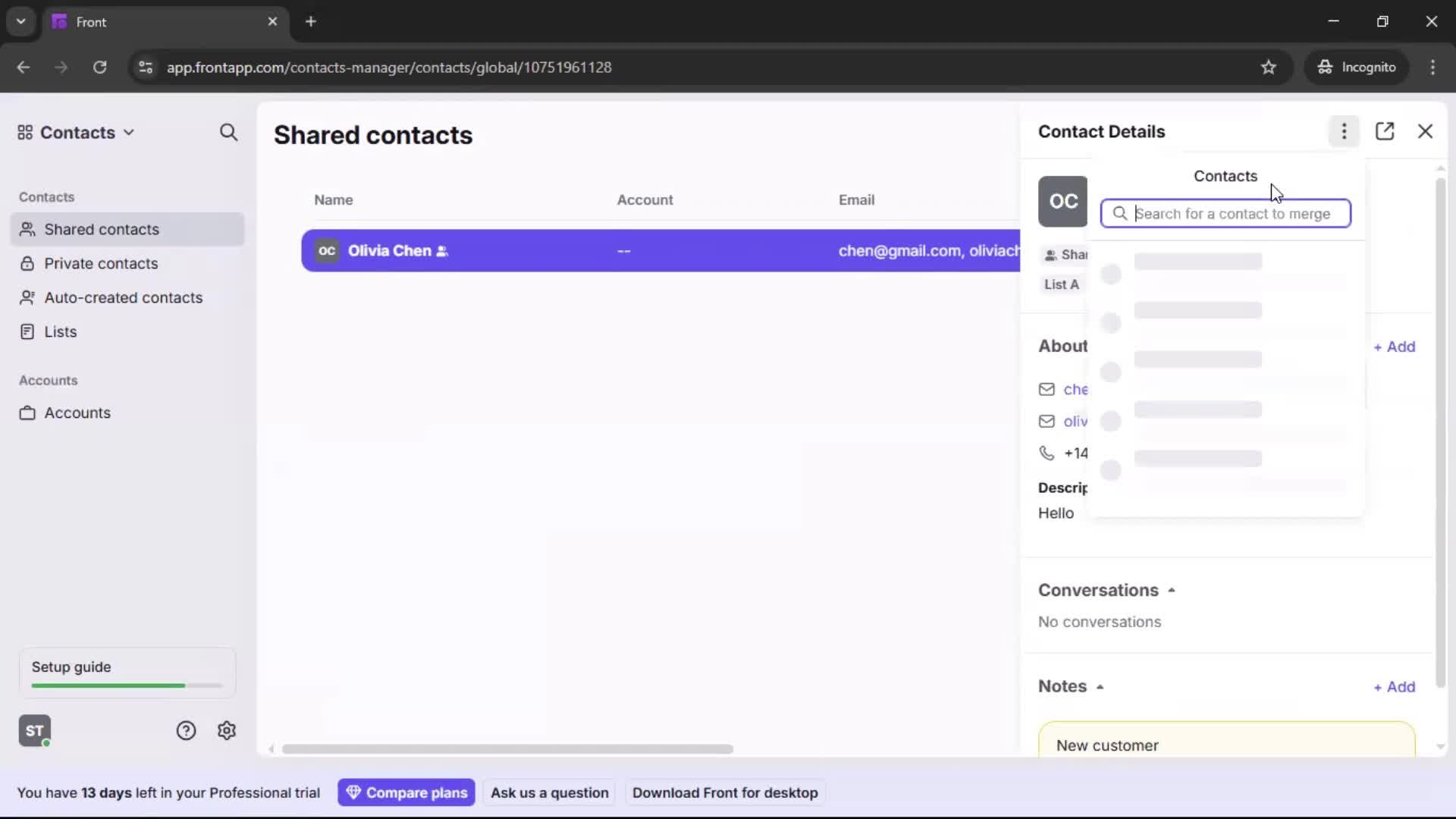 CRM screenshot