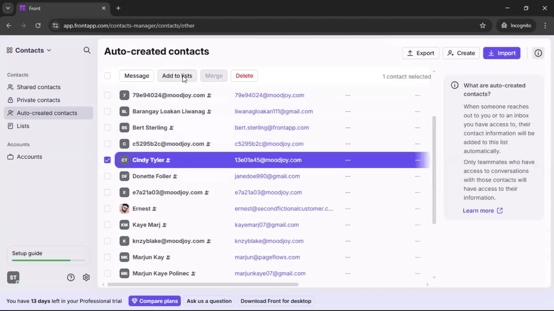 CRM screenshot