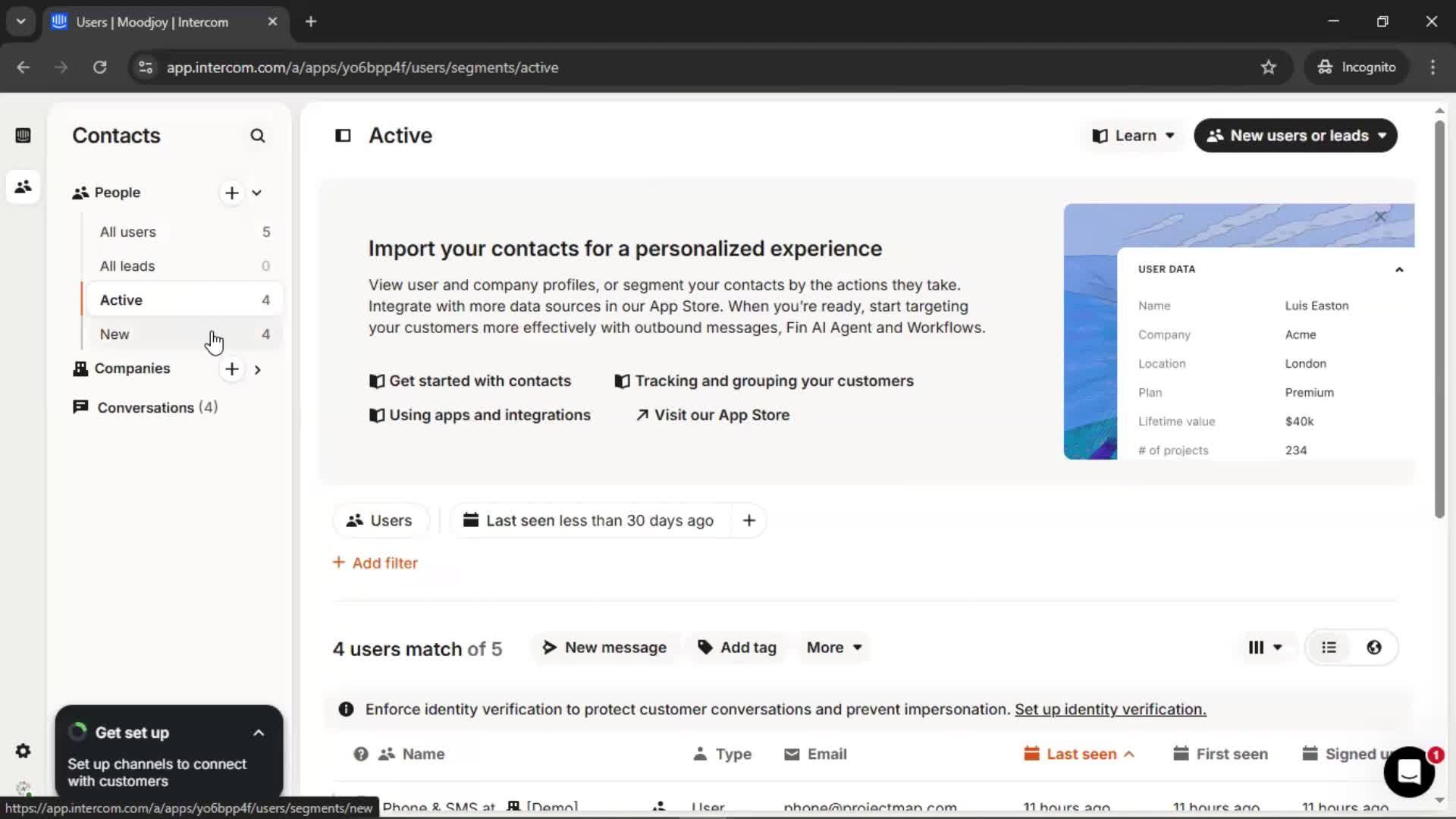 CRM screenshot
