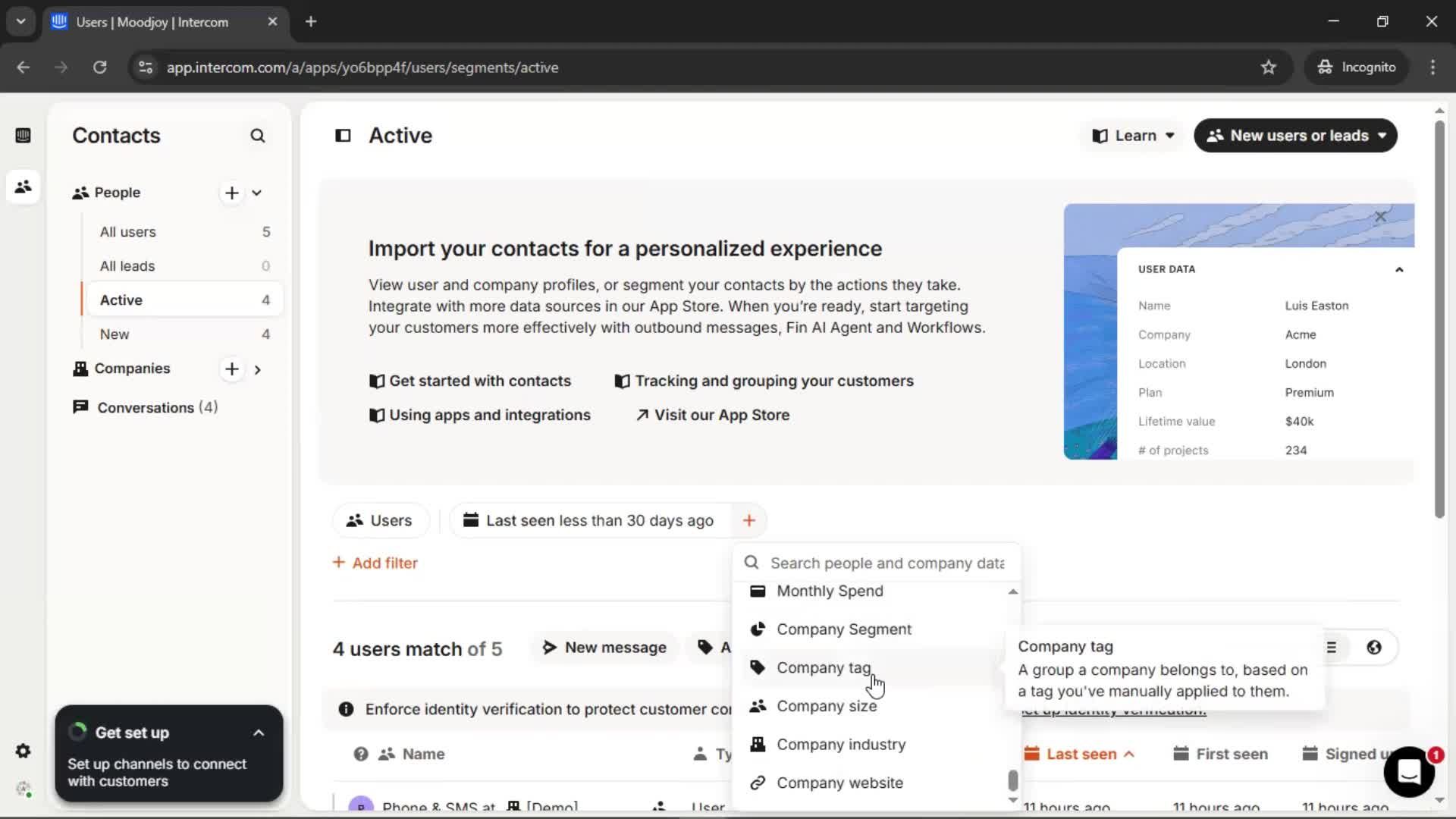 CRM screenshot