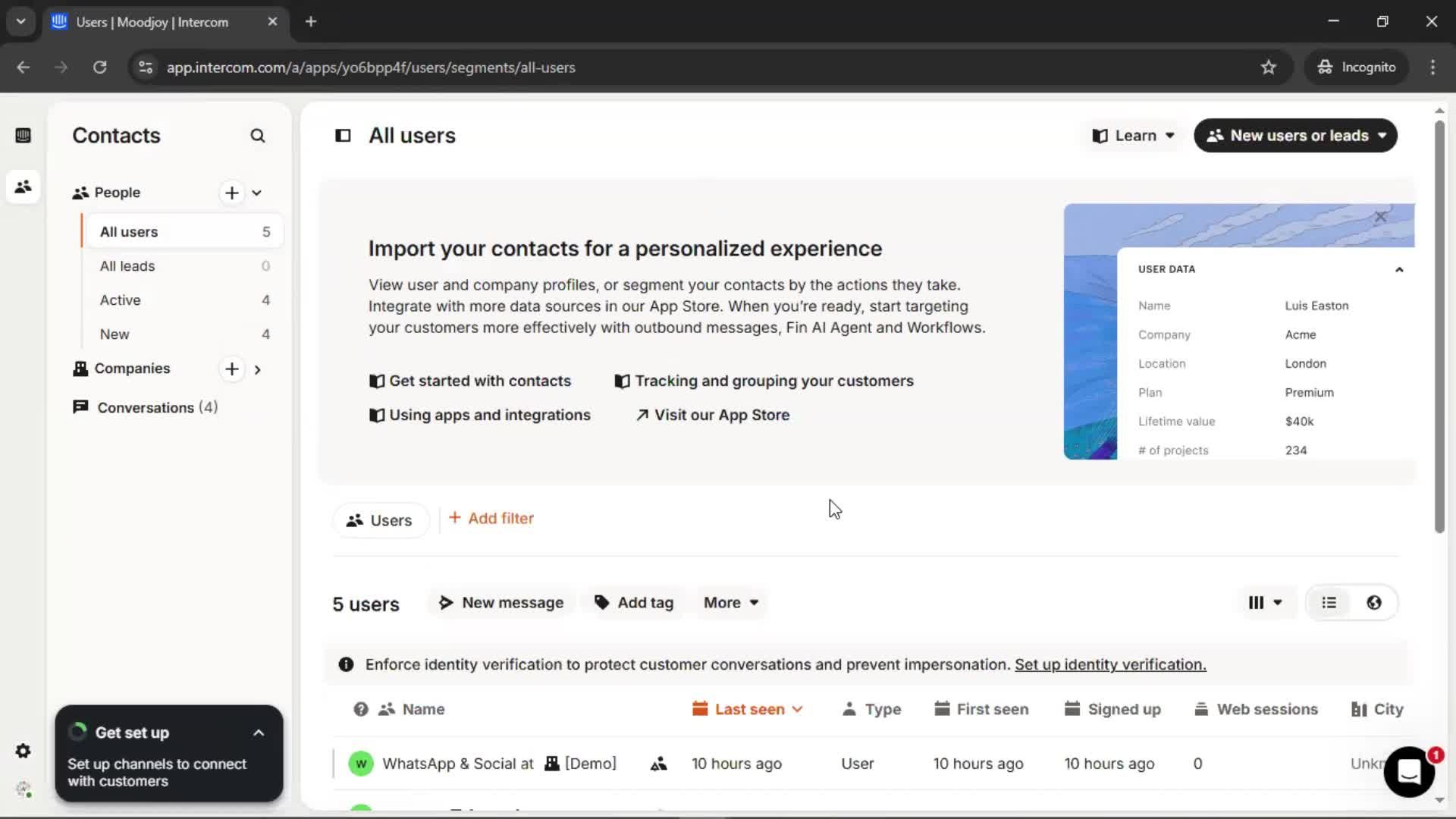 CRM screenshot