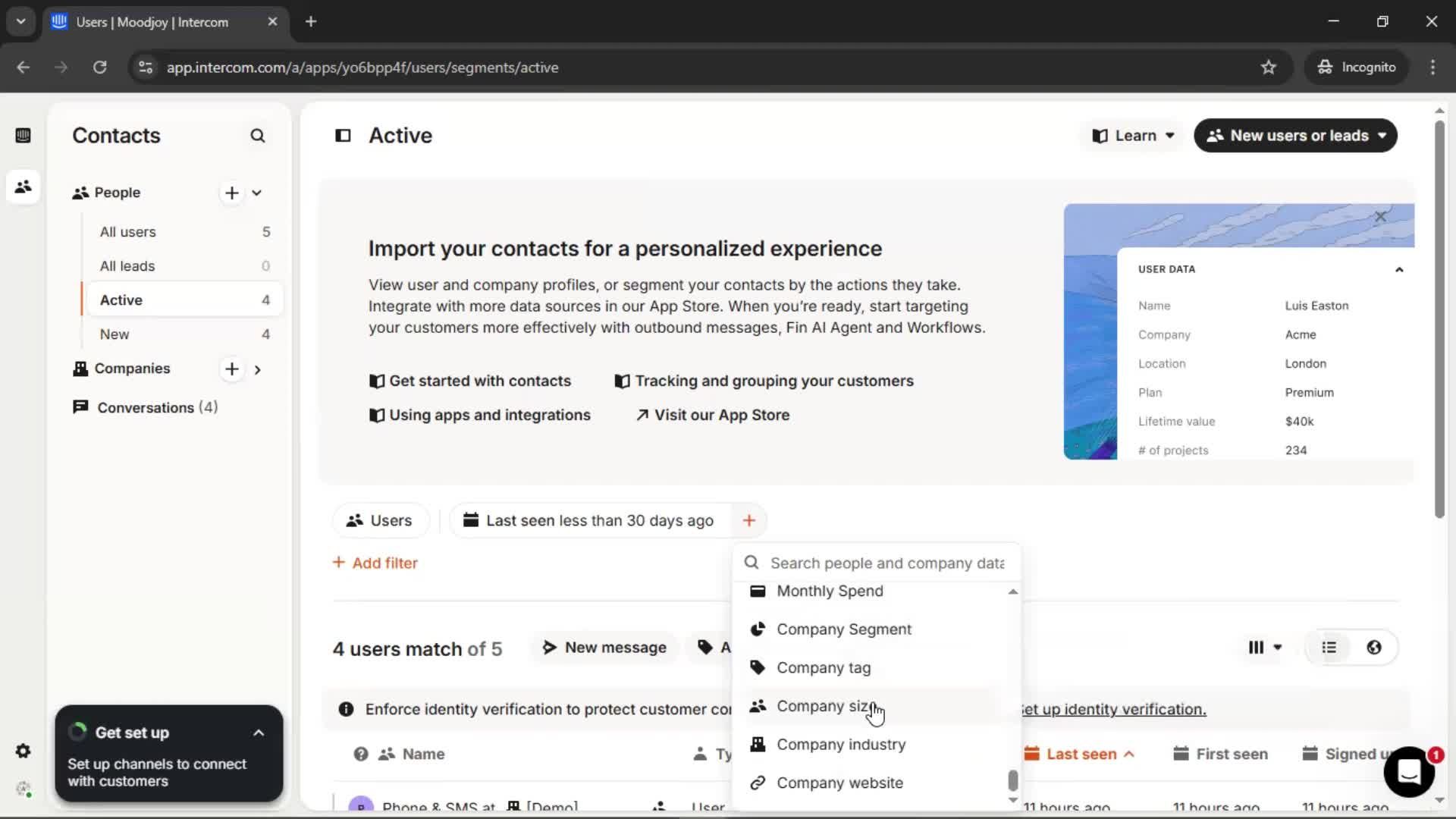 CRM screenshot