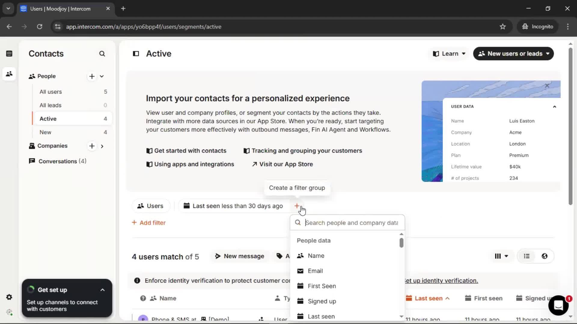 CRM screenshot