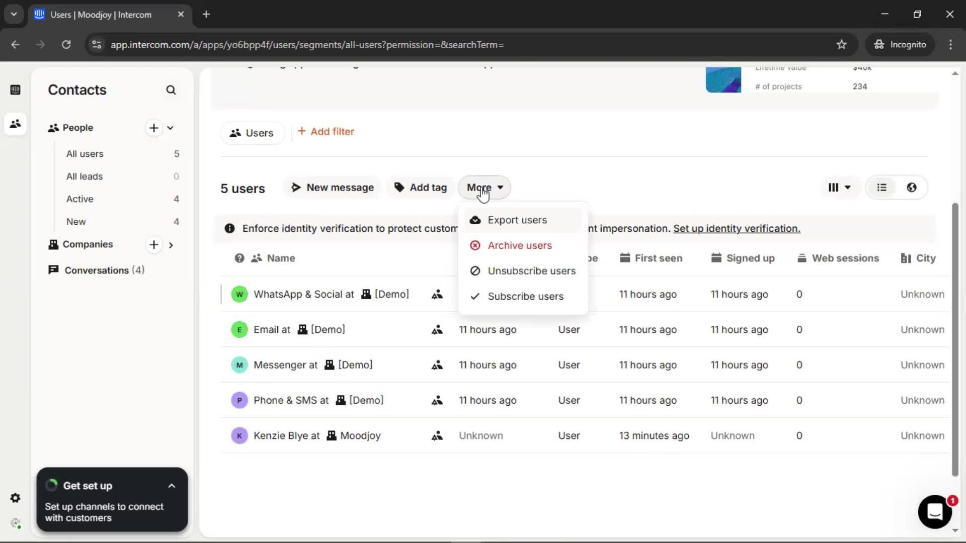 CRM screenshot