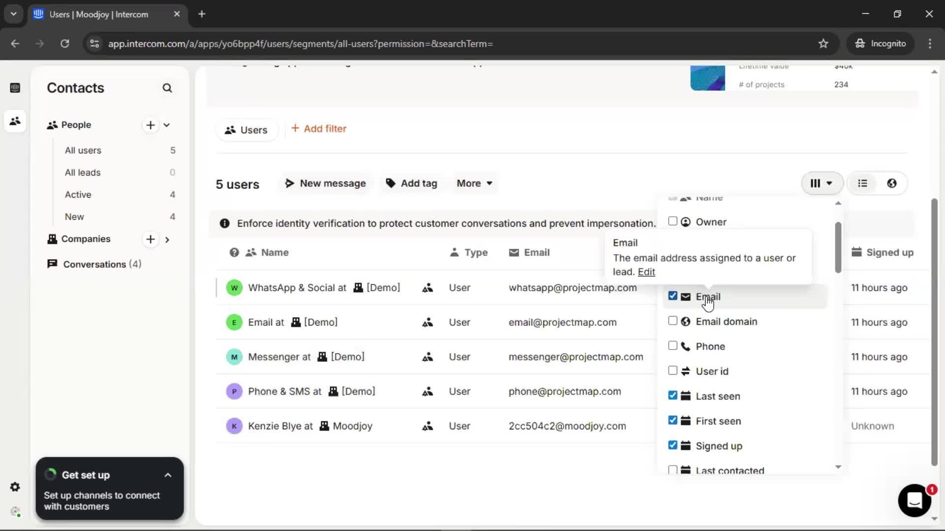 CRM screenshot