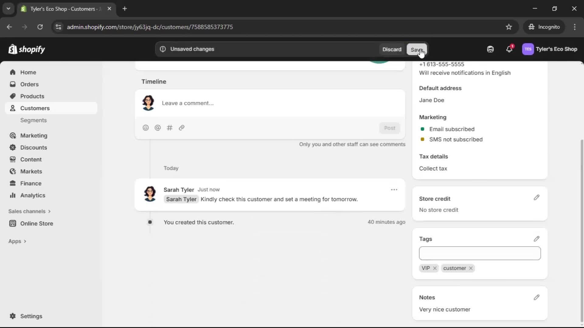 CRM screenshot