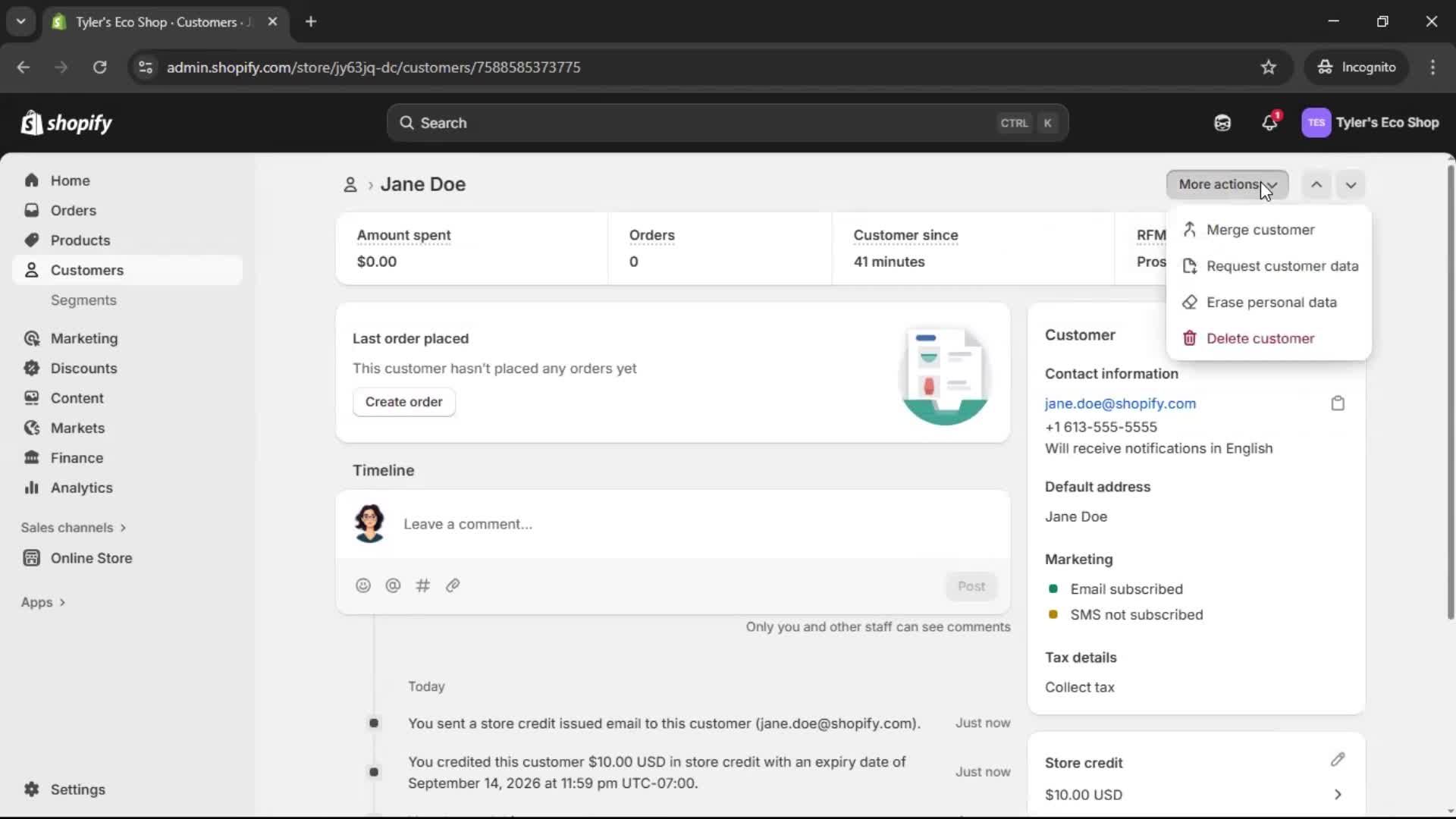 CRM screenshot